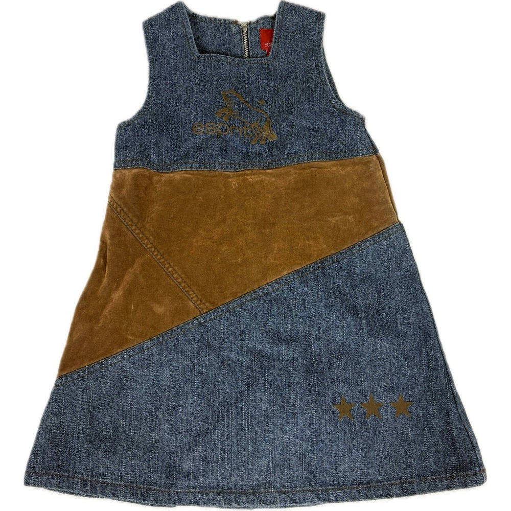 Espirit Cowgirl Girls Dress Size 116/122 Denim Western Rodeo Cute Country